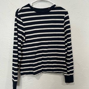 Treasure & Bond Navy and White striped long sleeve